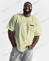Simple Chest Letter Print Men's Loose Big & Tall Short Sleeve T-shirt